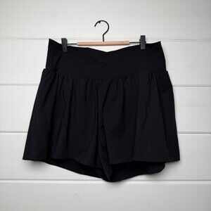 Halara cool touch high waisted yoga shorts with pockets Black Sz 2x NEW w/o tag